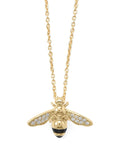 Honey Bee Necklace Gold-plated with Signity (TM) by Swarovski (R) Cubic Zirconia