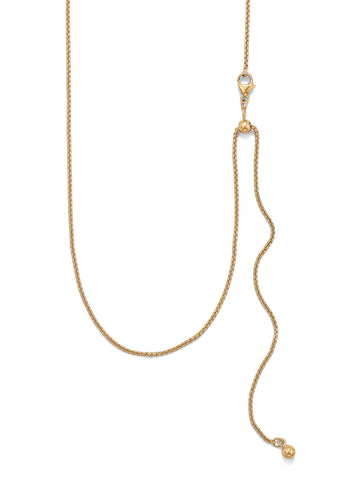 14k Gold-filled Rounded Box Chain Necklace Sterling Silver Adjustable Length