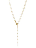 Paperclip Chain Necklace 14k Gold-plated Sterling Silver