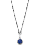 Reversible Rainbow Moonstone and Lapis Lazuli Necklace - Adjustable