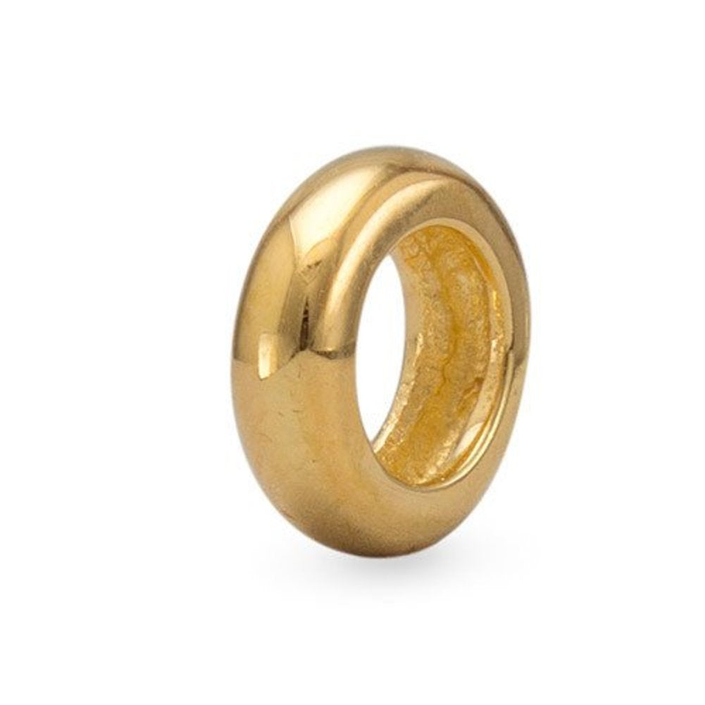 Spacer Bead Slide-on Charm Gold-plated Sterling Silver Polished