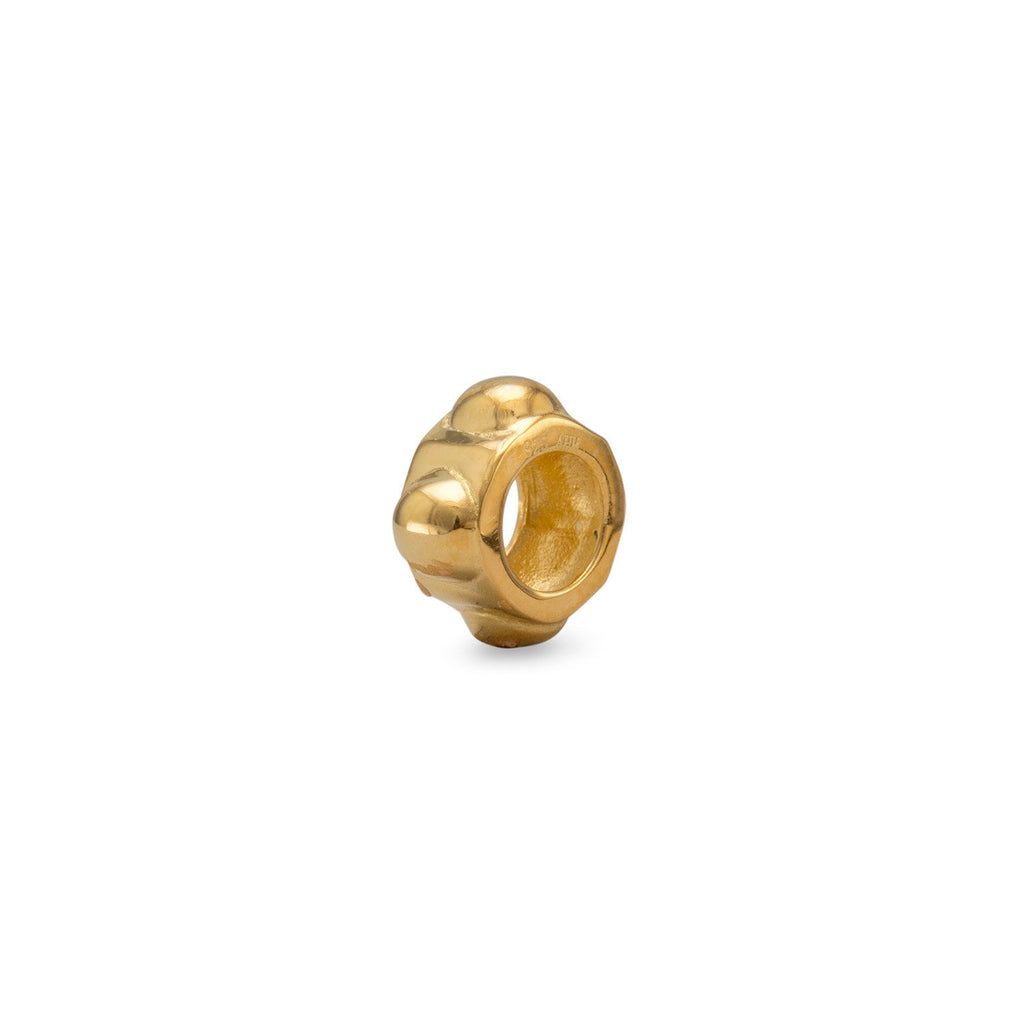 Stopper Bead Beaded Slide-On Charm Gold-plated Sterling Silver