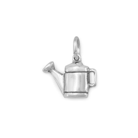 Watering Can Garden Charm Sterling Silver, Made in the USA