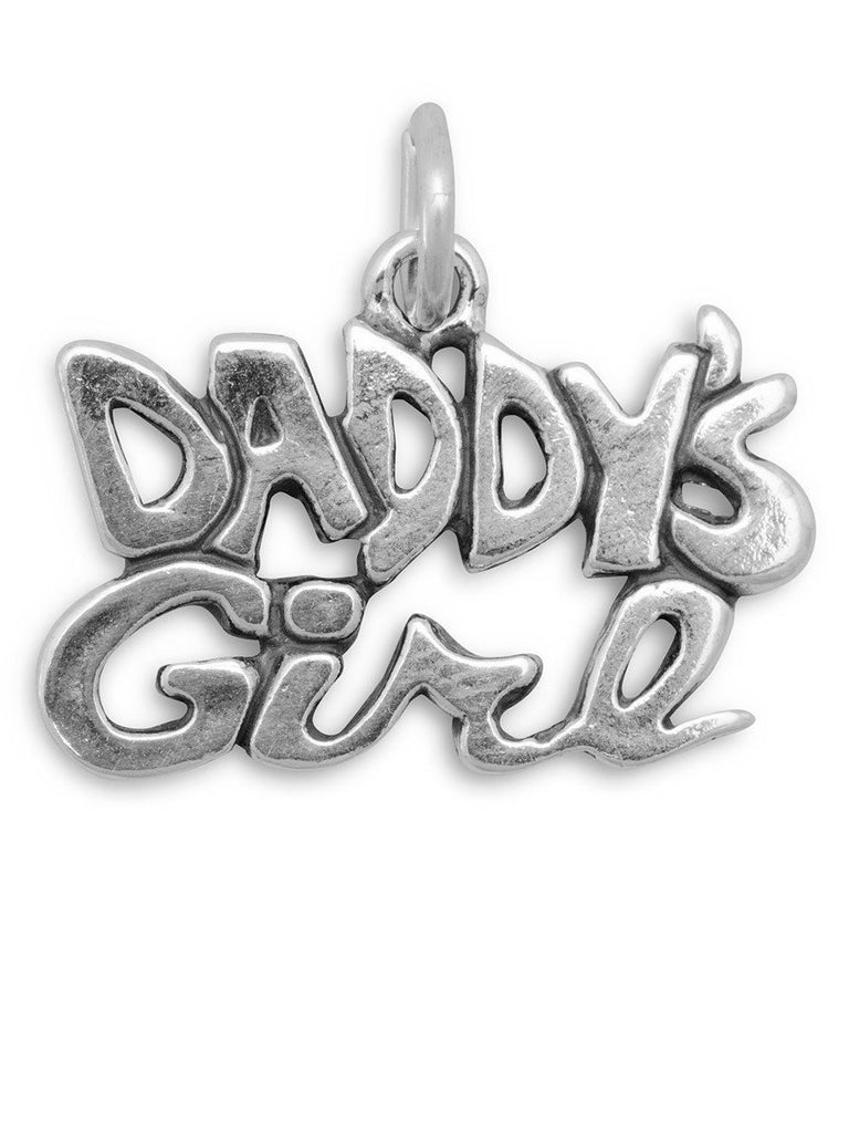 Daddy's Girl Charm Sterling Silver, Made in the USA