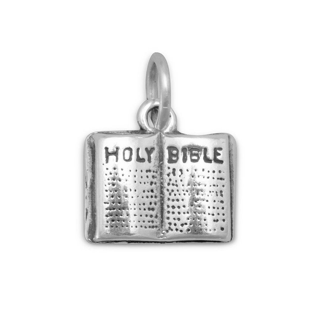 Holy Bible Sterling Silver Charm - Made in the USA
