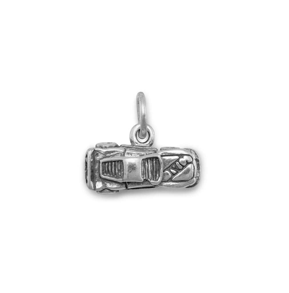 Race Car Charm Sterling Silver, Made in the USA