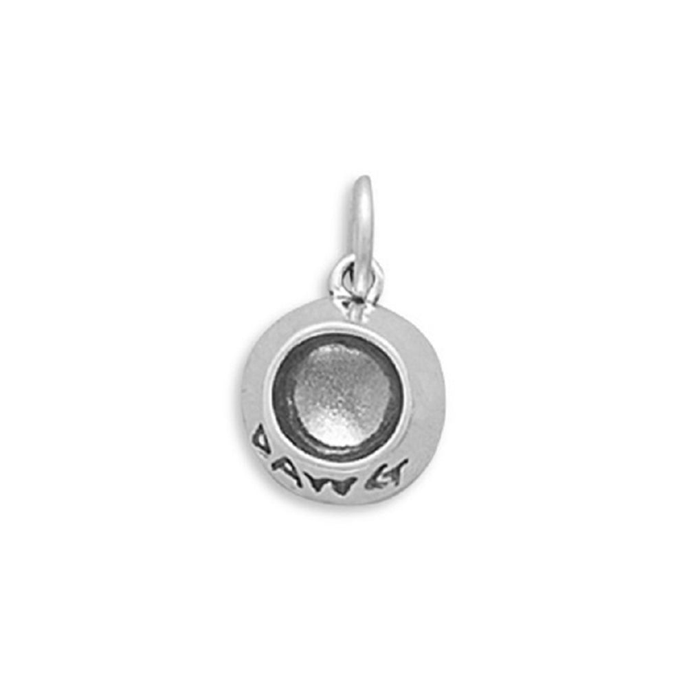 DAWG Dog Bowl Charm Sterling Silver, Made in the USA