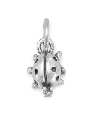 Small Lady Bug Charm Sterling Silver, Made in the USA