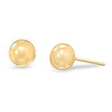 Gold-plated 8mm Ball Stud Earrings