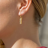 Polki Gray Diamond Earrings Gold-plated Sterling Silver