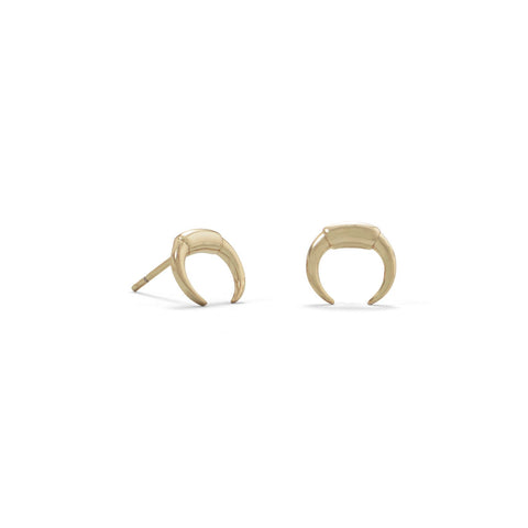 Crescent Naja Stud Earrings Gold-plated Sterling Silver