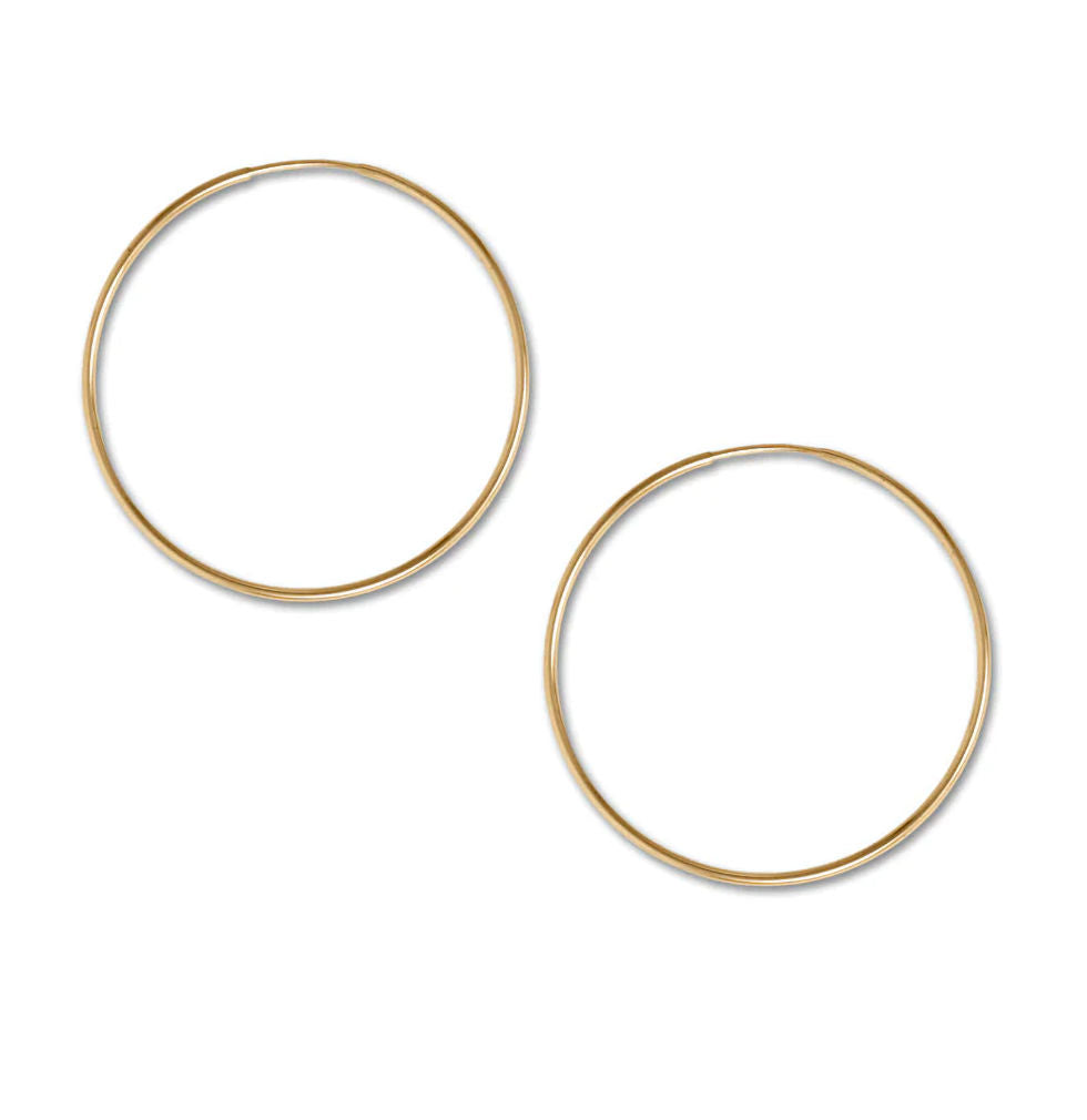 Endless Hoop Earrings 38mm 14k Gold-filled - Made in the USA
