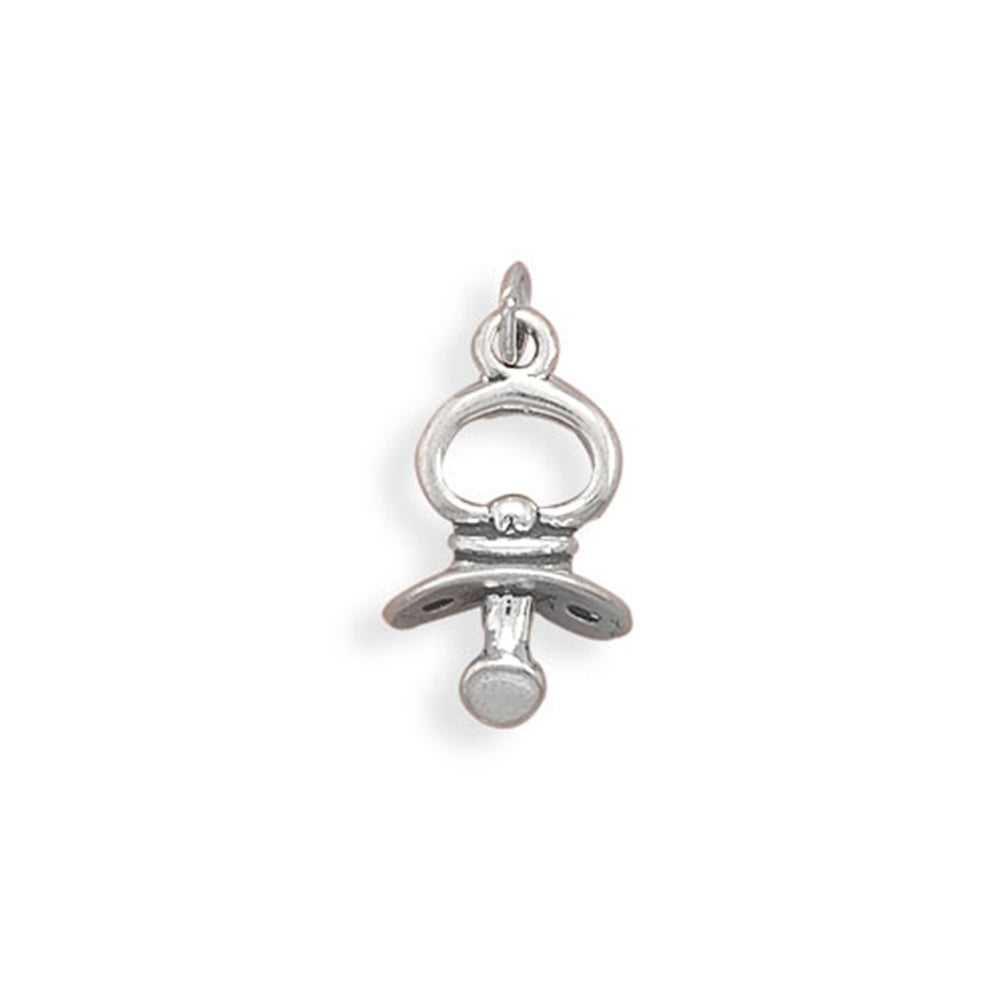 Baby Pacifier Charm Sterling Silver, Made in the USA
