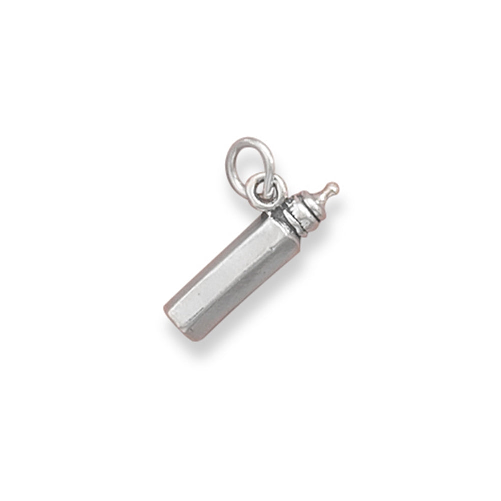 Baby Bottle Charm Sterling Silver, Made in the USA