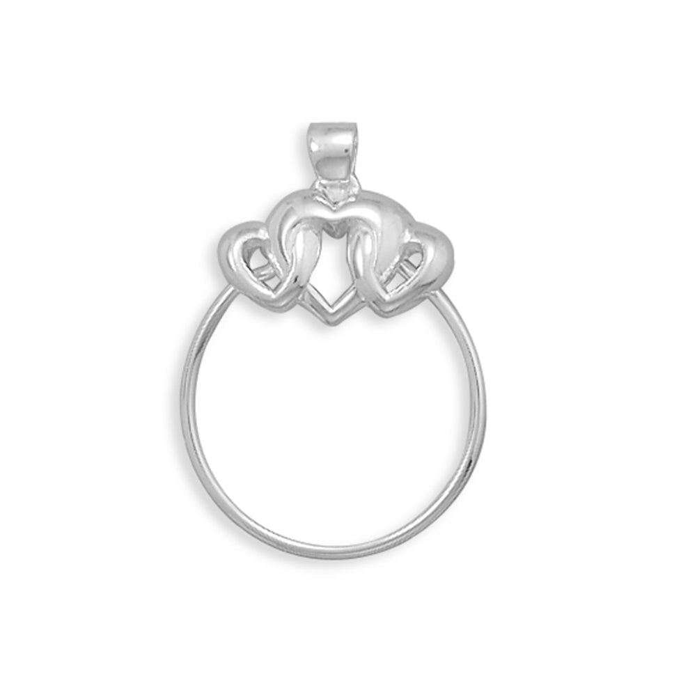 Heart Charm Holder Pendant on Charms and Make it Uniquely Yours Sterling Silver
