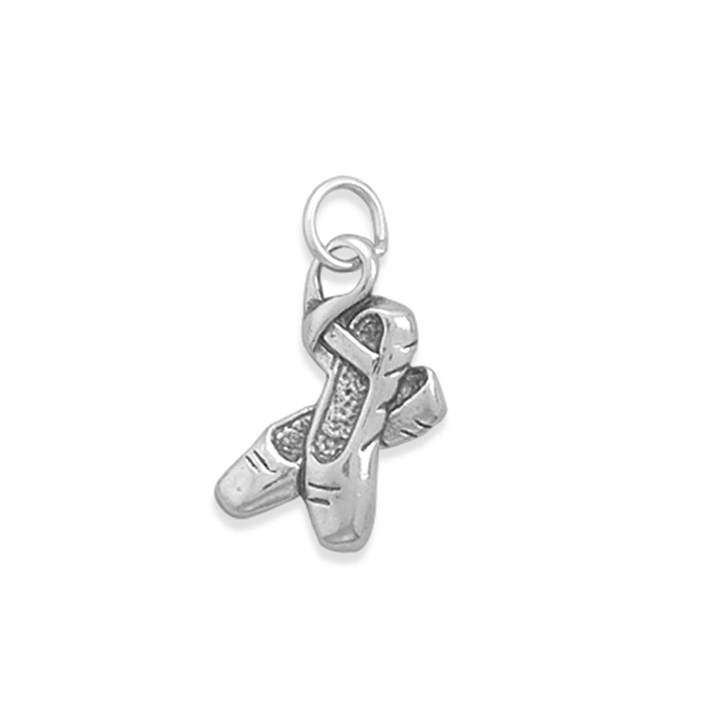 Ballerina Shoes Slippers Charm Sterling Silver