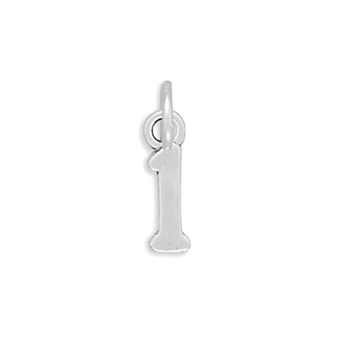 Number 1 Sterling Silver Charm