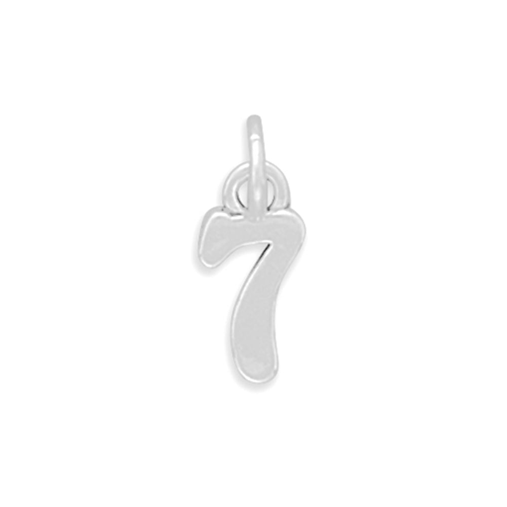 Number 7 Sterling Silver Charm