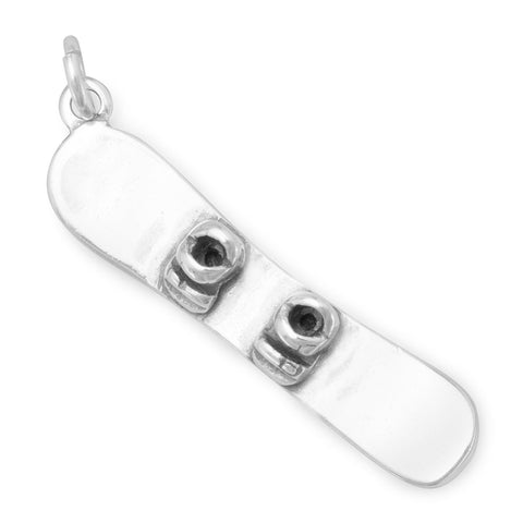 Snowboard Charm - Sterling Silver