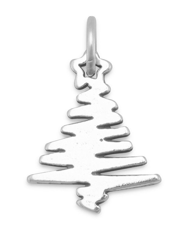 Christmas Tree Charm Abstract with Star