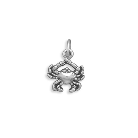 Crab Charm Sterling Silver