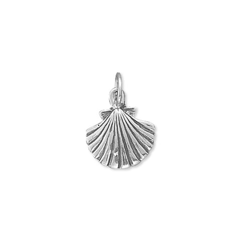 Clam Shell Charm Sterling Silver