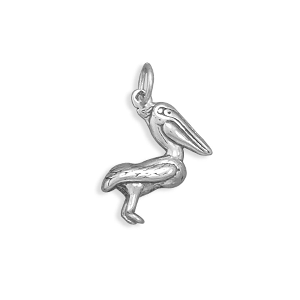 Pelican Charm Sterling Silver