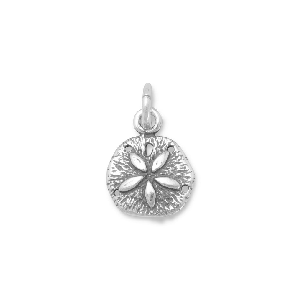 Small Sand Dollar Charm Sterling Silver