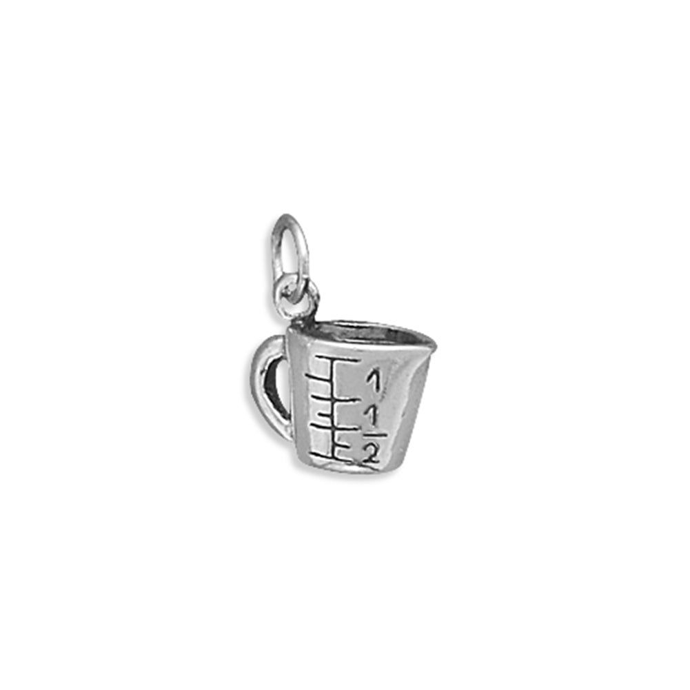 3-D Measuring Cup Charm Sterling Silver