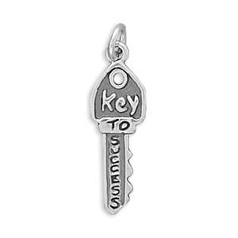 Key To Success Sterling Silver Charm