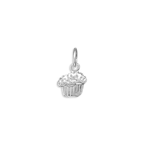 Cupcake Charm Sterling Silver