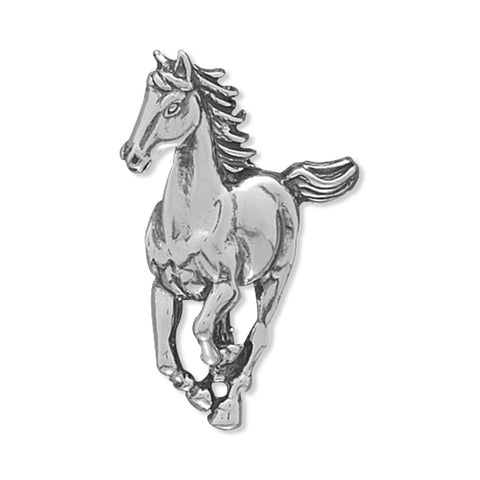 Galloping Horse Slide Pendant Sterling Silver