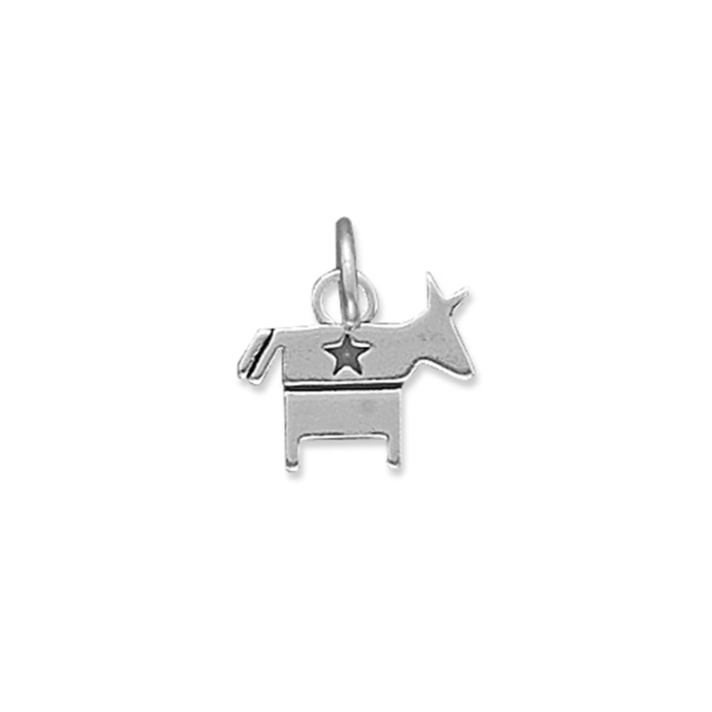 Democrat Donkey Charm Sterling Silver - Made in the USA