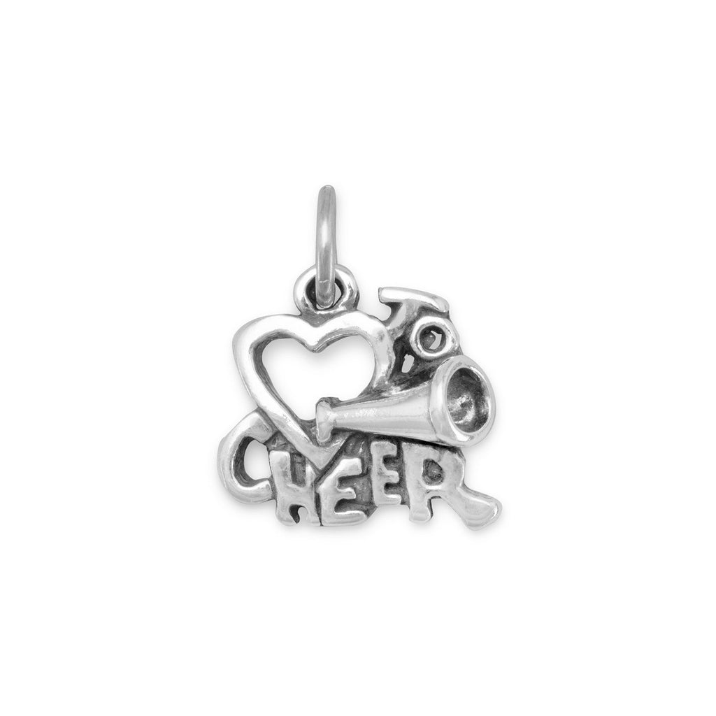 Cheerleading Love to Cheer Charm Sterling Silver - Made in the USA