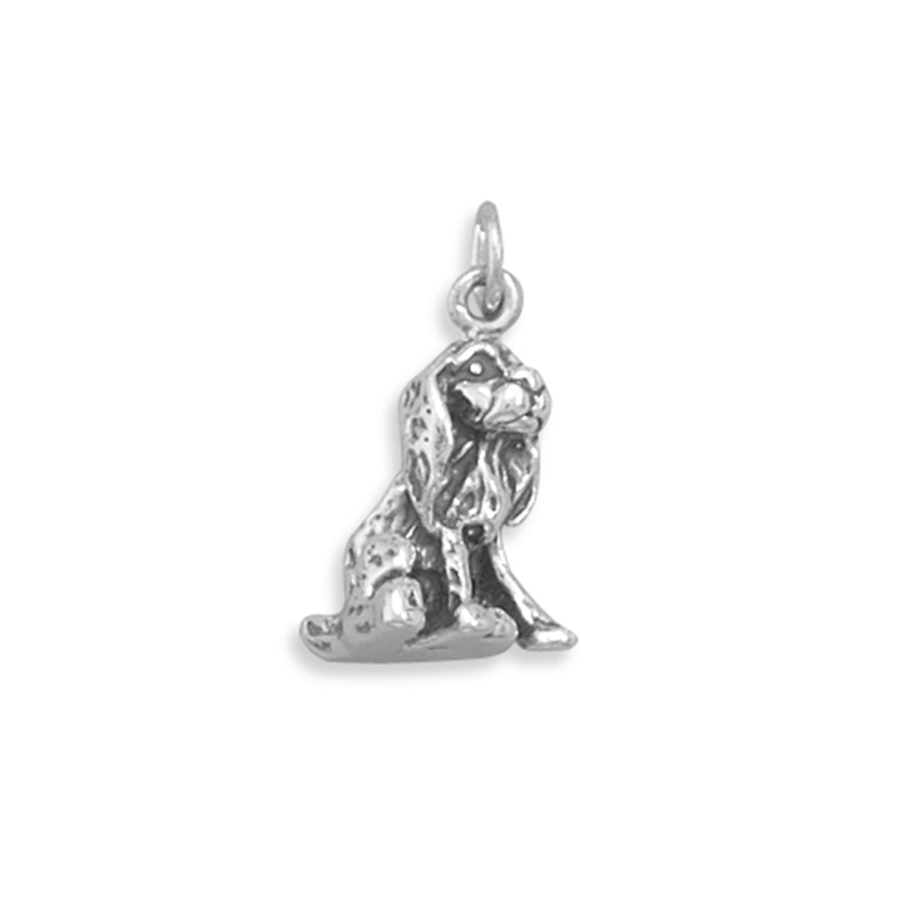 Dog Breed Cocker Spaniel Charm Sterling Silver, Made in the USA
