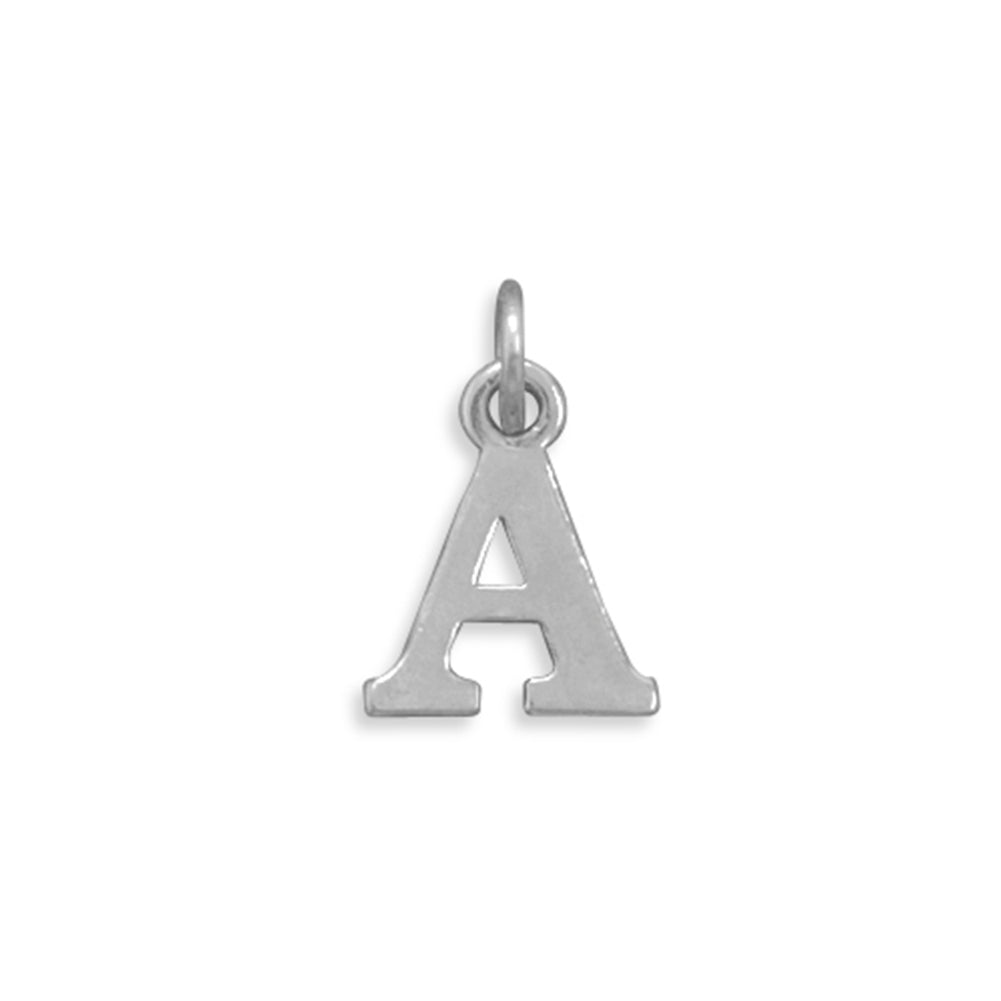 Greek Alphabet Letter Alpha Charm Sterling Silver - Made in the USA