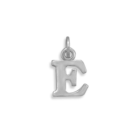 Greek Alphabet Letter Epsilon Charm Sterling Silver - Made in the USA