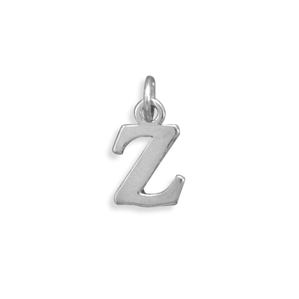 Greek Alphabet Letter Zeta Charm Sterling Silver - Made in the USA