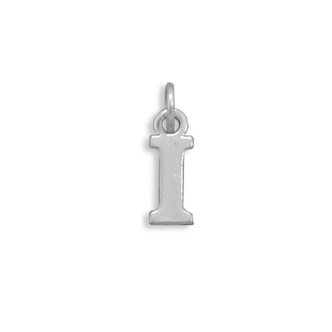 Greek Alphabet Letter Iota Charm Sterling Silver - Made in the USA