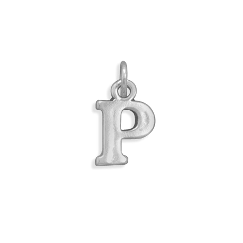 Greek Alphabet Letter Rho Charm Sterling Silver - Made in the USA
