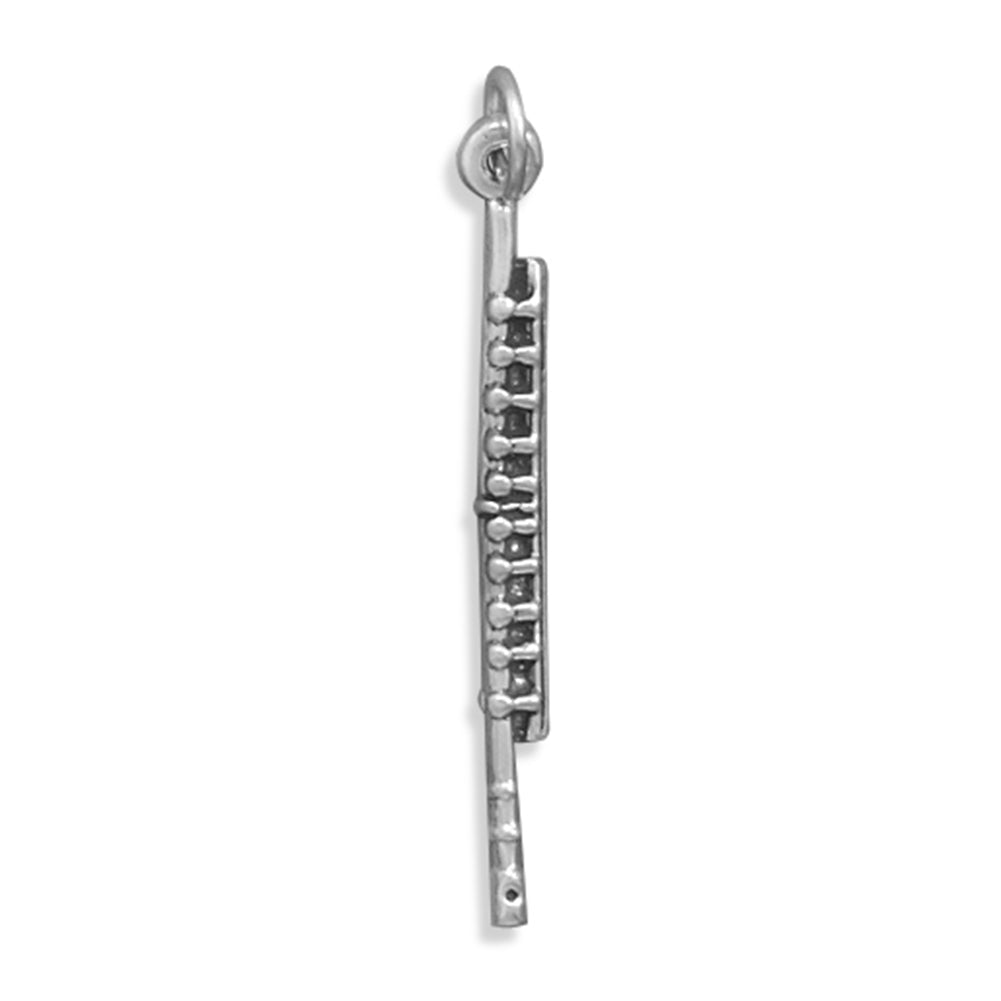 3-D Flute Charm Sterling Silver - Made in the USA 3-D Flute Charm Sterling Silver - Made in the USA