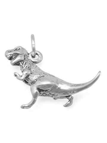 Tyrannosaurus Rex 3D Charm Sterling Silver