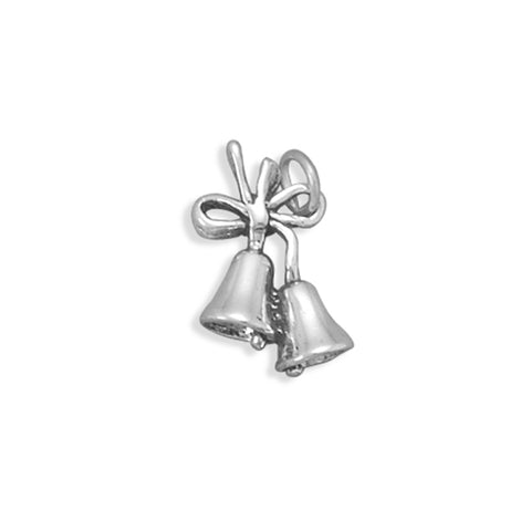 Christmas Bells or Wedding Bells Charm Sterling Silver, Made in the USA