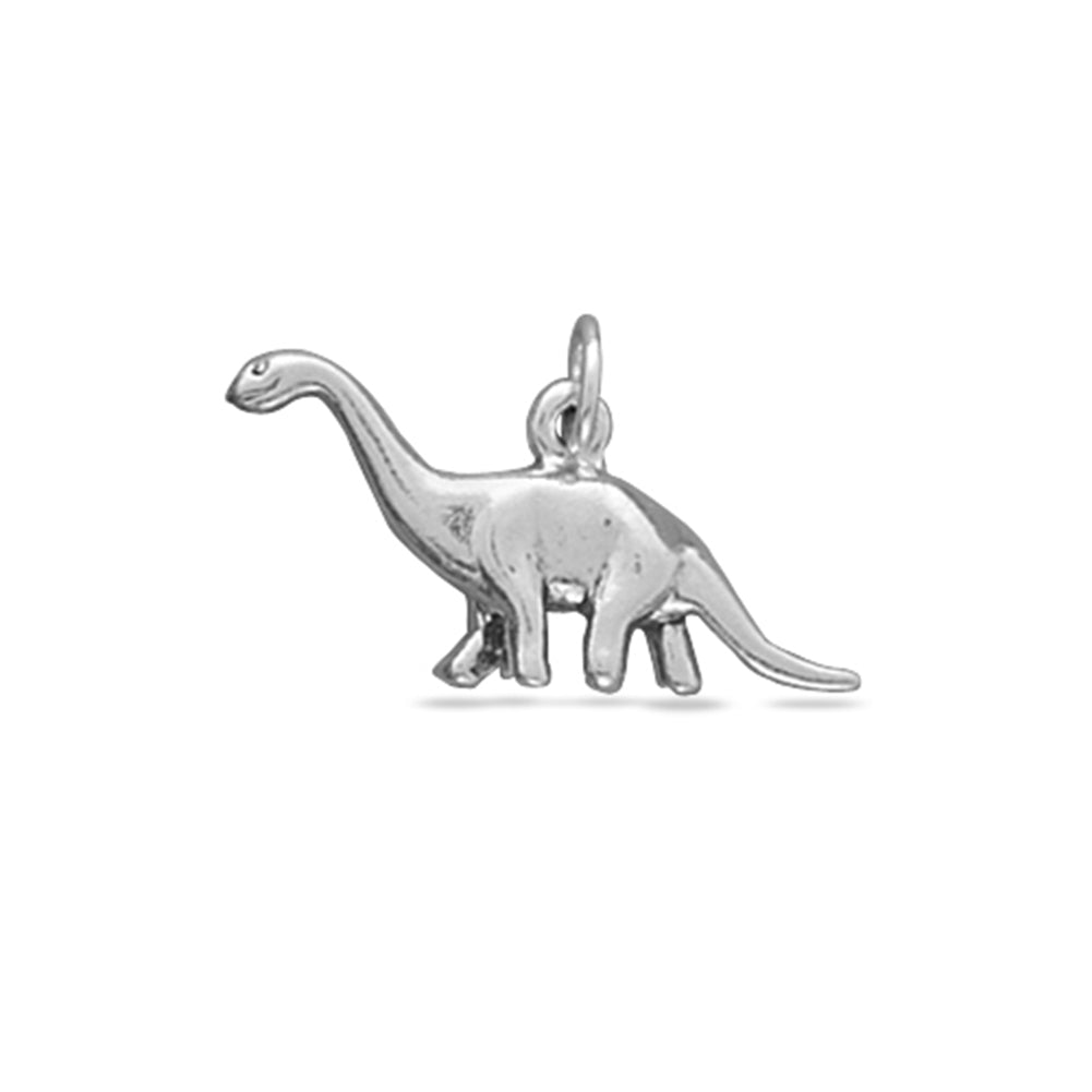 Brontosaurus Apatosaurus Dinosaur Charm Sterling Silver - Made in the USA