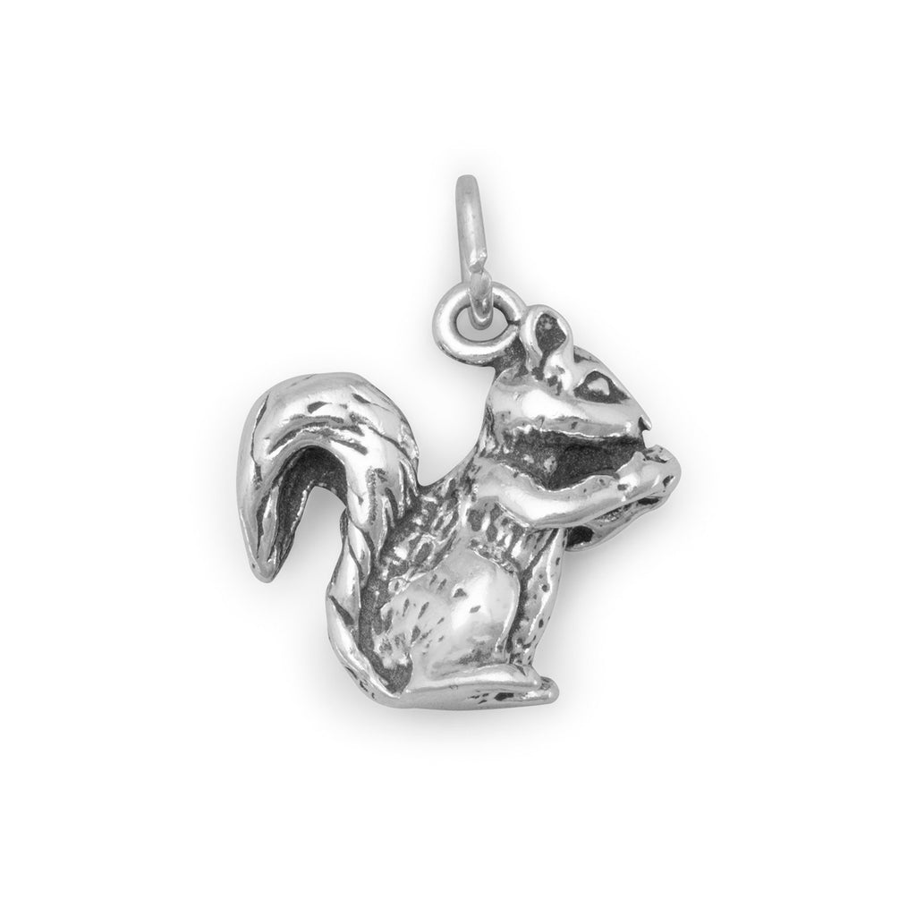 Squirrel Charm Sterling Silver - Made in the USA
