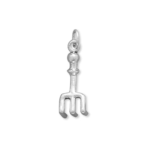 Garden Hand Rake Charm Sterling Silver - Made in the USA