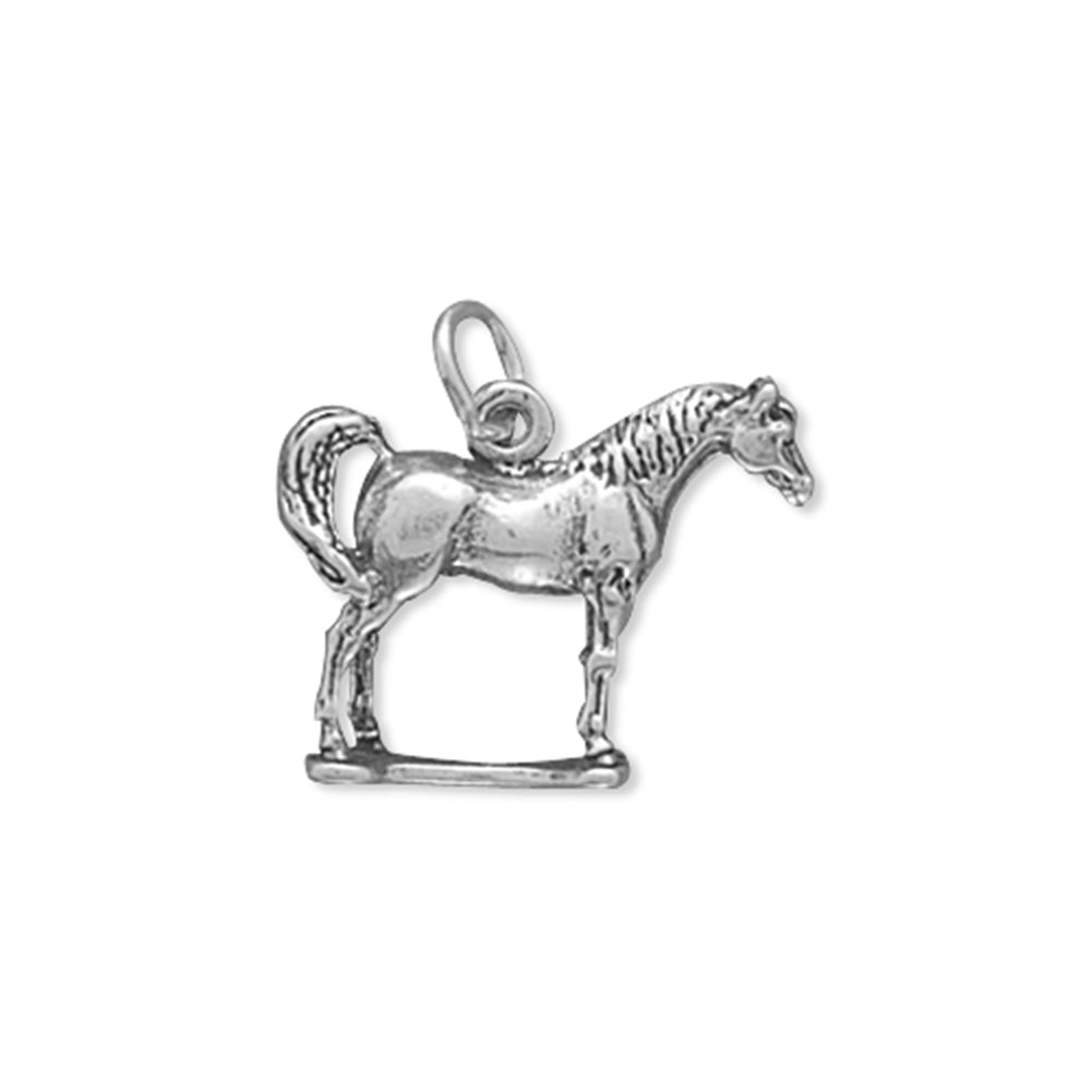 Standing Horse Charm Sterling Silver - Made in the USA