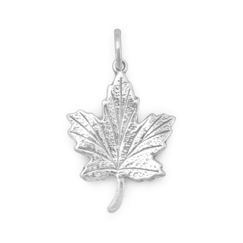 Maple Leaf Charm Sterling Silver - Made in the USA