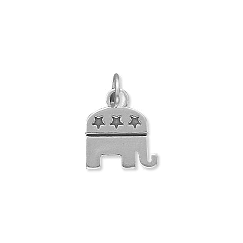 Republican Elephant Charm Sterling Silver - Made in the USA