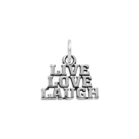 Live Love Laugh Sterling Silver Charm - Made in the USA